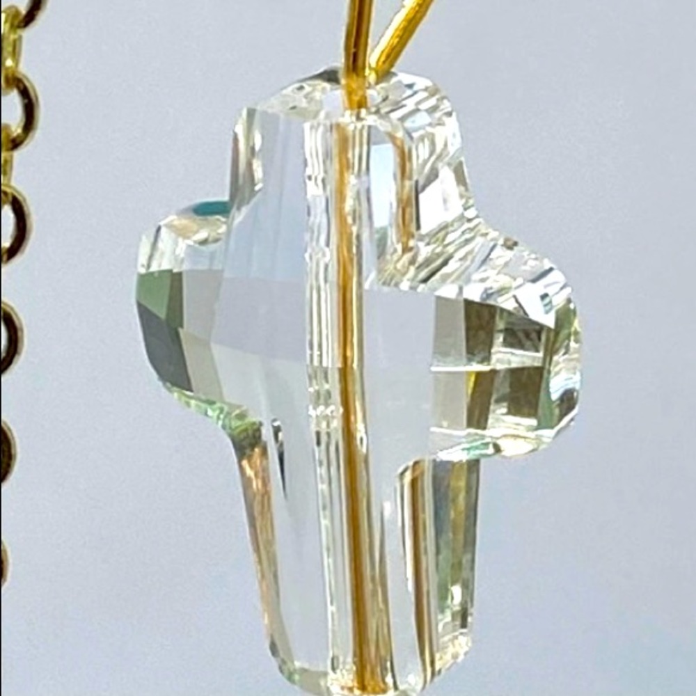 COPY - Swarovski Crystal Cross Necklace, New